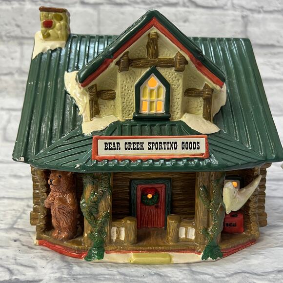 Vintage Santas Best Christmas in the Rockies Bear Creek Sporting Goods Village - Picture 1 of 7